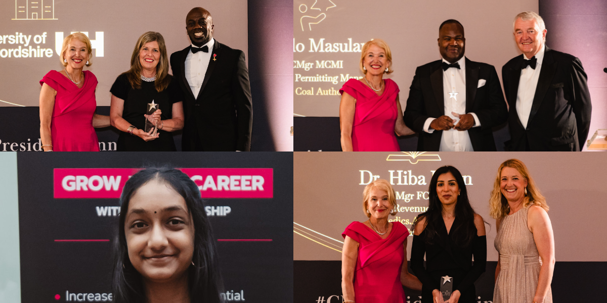 A montage of previous CMI Award winners